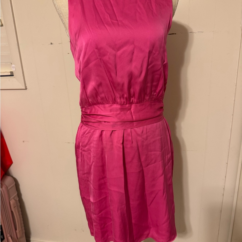 Theory Haida Pink Sleeveless Mini Dress